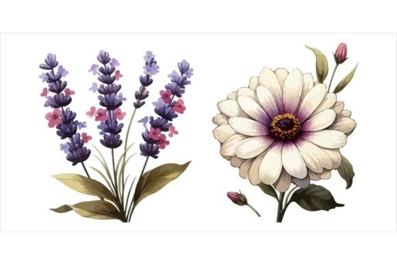 Download Watercolour Flowers Bundle EPS - Flowers Collection