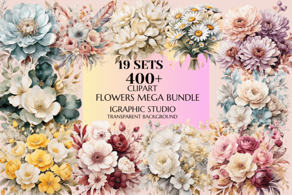 Download Flowers Mega Bundle, Wedding Decor - Flowers Collection
