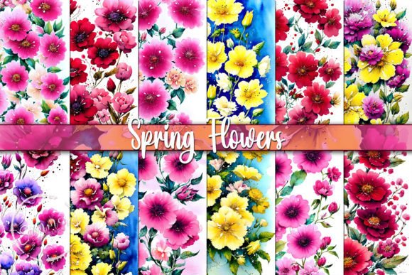 Download Colorful Daisies Watercolor Backgrounds - Background Collection