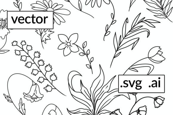 Download Beautiful Wildflowers Svg Ai - Flowers Collection