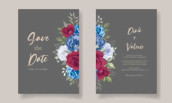 Download Elegant Wedding Card Flowers Design - Flowers Collection