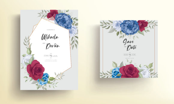 Download Elegant Wedding Card Flowers Design - Flowers Collection