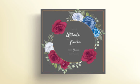 Download Elegant Wedding Card Flowers Design - Flowers Collection