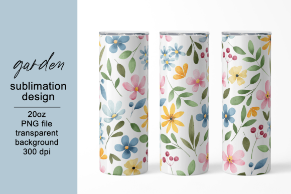 Download Tumbler Wrap, Digital Flowers Design. - Flowers Collection