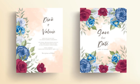 Download Elegant Wedding Card Flowers Design - Flowers Collection