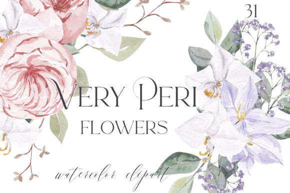 Download Very Peri Floral Clipart, Violet Flowers - Flowers Collection