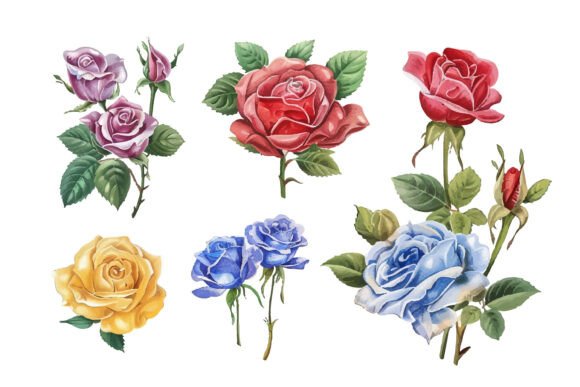 Download Hand Painted Flowers - Flowers Collection