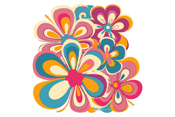 Download Hippie Flowers Background 60s Png - Background Collection