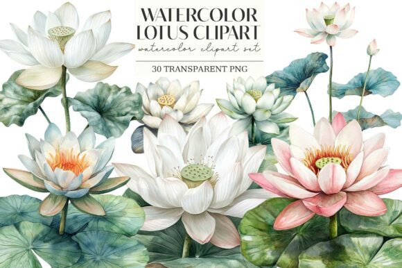 Download Watercolor Lotus Clipart - Lotus clipart Collection