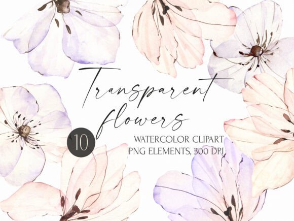 Download Watercolor Transparent Flowers Clipart - Flowers Collection