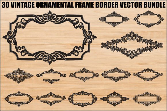 Download Vintage Ornamental Frame Border Bundle - Ornamental Collection