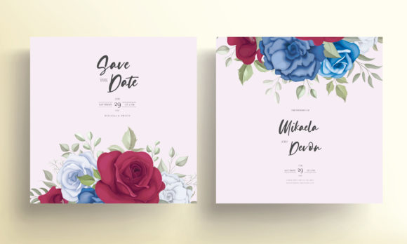 Download Elegant Wedding Card Flowers Design - Flowers Collection