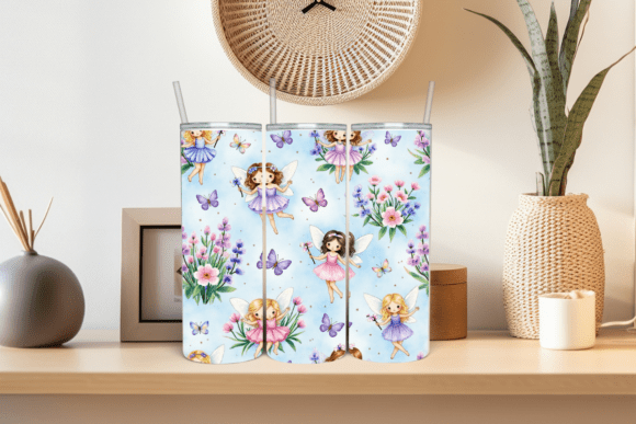 Download Enchanted Fairies &amp; Flowers Tumbler Wrap - Flowers Collection