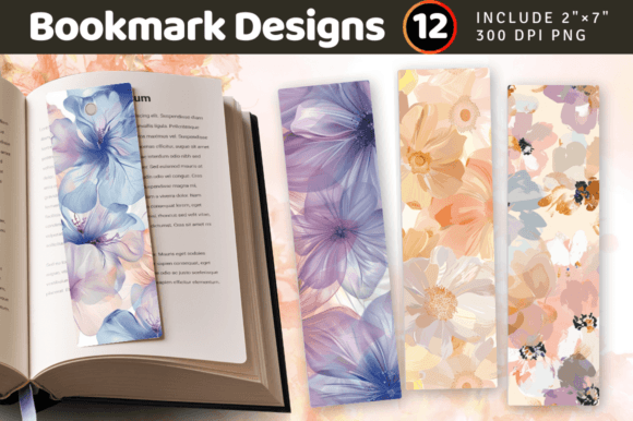 Download Soft Pastel Flowers PNG Bookmark Design - Flowers Collection