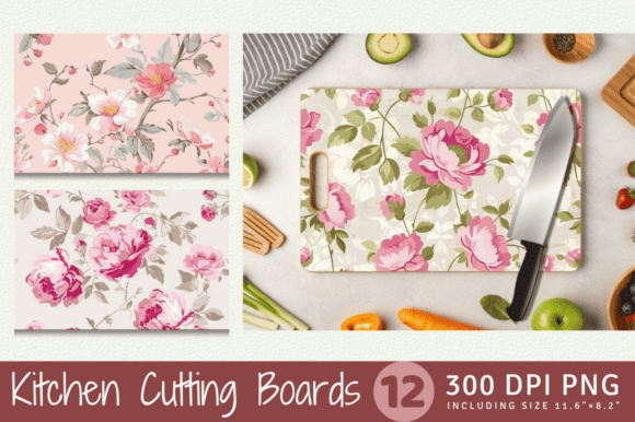 Download Pink Flowers Cutting Boards Sublimation - Flowers Collection