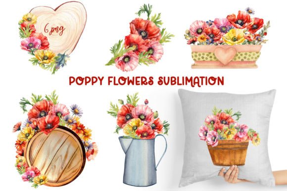Download Poppy Flowers Sublimation Design, PNG - Flowers Collection