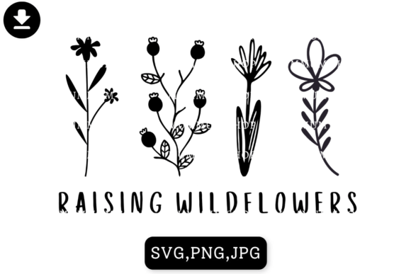 Download Raising Wildflowers SVG - Flowers Collection