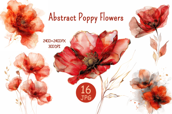 Download Abstract Poppy Flowers Clipart - Flowers Collection