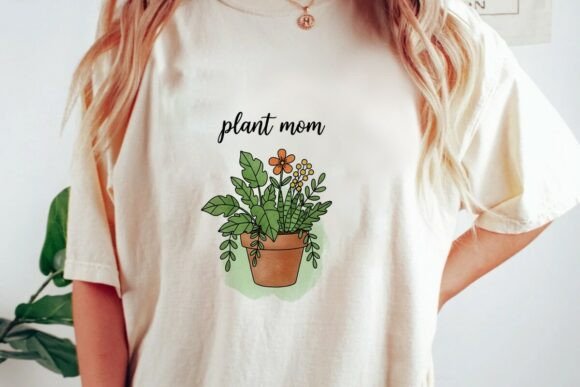 Download Plant Mom Potted Flowers Watercolor Png - Flowers Collection