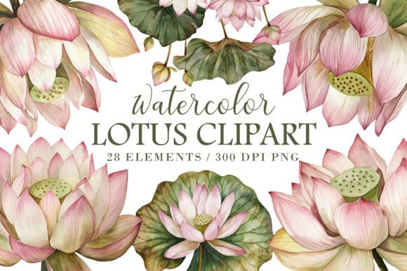 Download Watercolor Lotus Clipart - Lotus clipart Collection