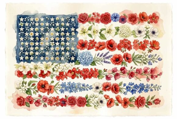 Download American Flag Made of Flowers Design - Flowers Collection