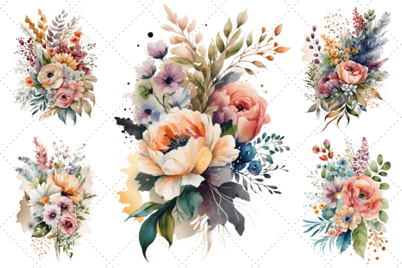 Download Spring Flowers Watercolor Clipart - Flowers Collection