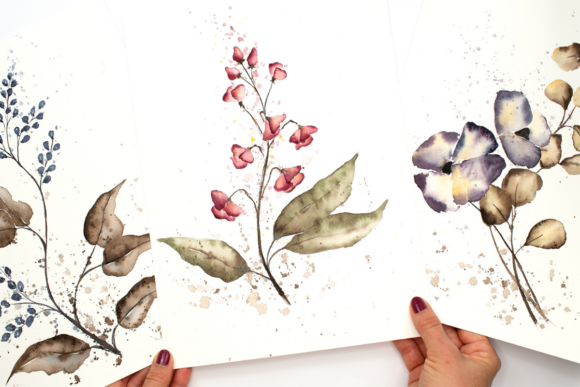 Download Painting Elegant Loose Watercolor Flowers - Flowers Collection