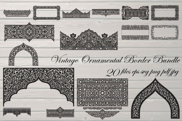 Download Vintage Ornamental Border &amp; Islamic - Premium Resources