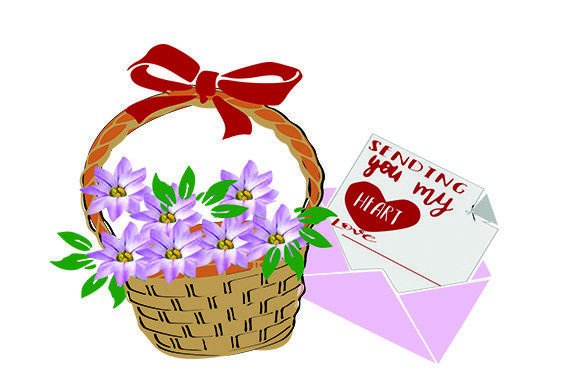 Download Valentine 15: ( Basket of Flowers) - Flowers Collection
