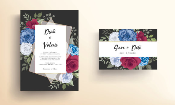 Download Elegant Wedding Card Flowers Design - Flowers Collection