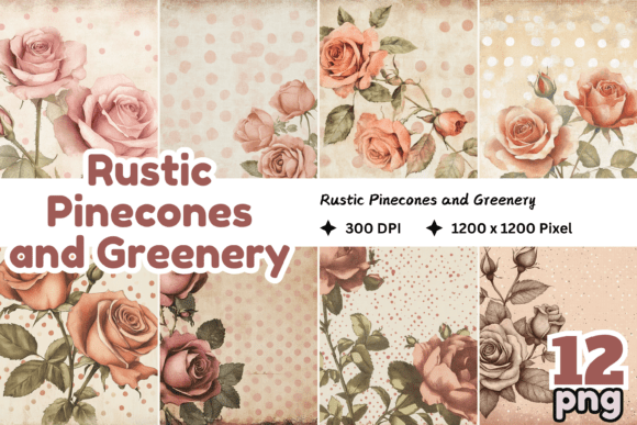 Download Rustic Roses and Polka Dots Background - Background Collection
