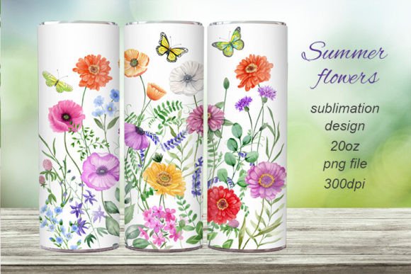 Download Tumbler Wrap, Digital Flowers Design 3 - Flowers Collection