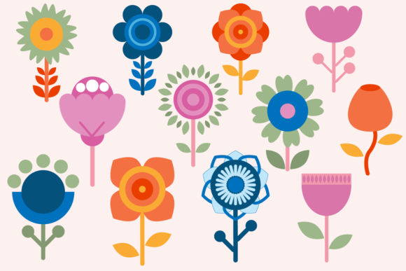 Download Set of 12 Garden Flowers Clipart - Flowers Collection