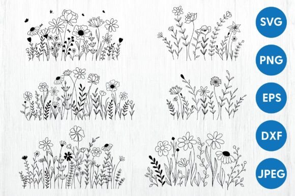 Download Wildflowers Svg Bundle | Wildflower Svg - Flowers Collection
