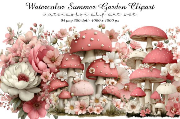 Download Watercolor Summer Garden Clipart - Summer garden clipart Collection