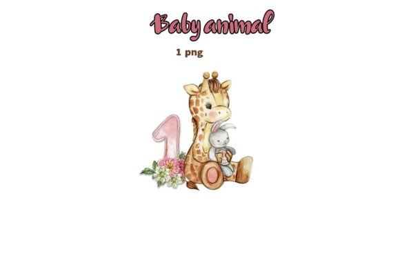 Download Baby Giraffe with Dahlia Flowers - Flowers Collection