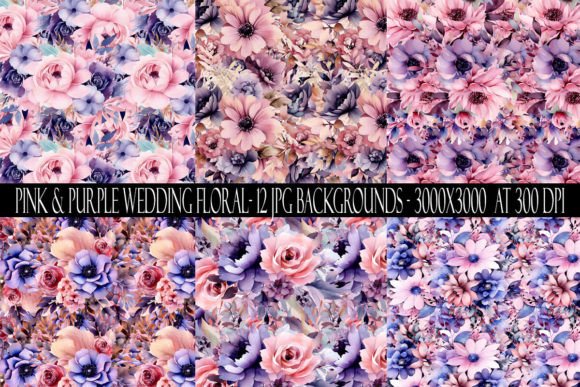 Download Pink &amp; Purple Wedding Floral Backgrounds - Background Collection