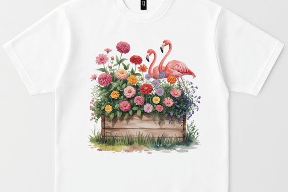 Download Flamingo Flower Box PNG Wildflowers - Premium Bundle