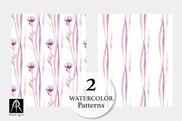 Download Violet Watercolor Flowers Seamless Print - Flowers Collection