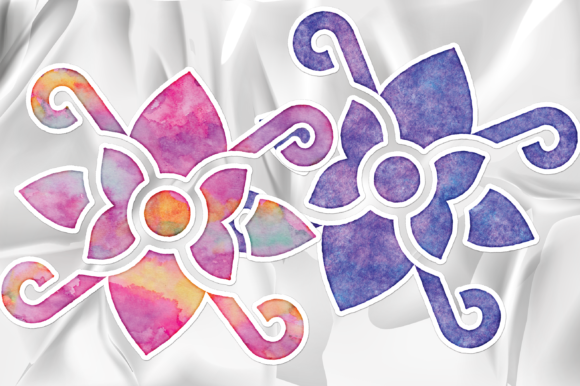 Download Flowers Watercolor Floral Stickers Set - Flowers Collection